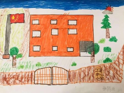 画画记忆中的校园二年级学生部分作品欣赏