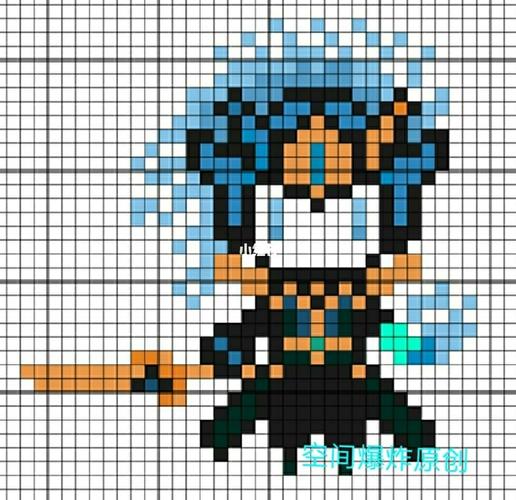 王者荣耀像素画(原创)_像素画_王者荣耀_临摹_文化