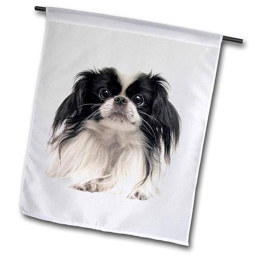 jackie popp 天然 n 野生动物 – pekinese – 旗帜 12 x 18"