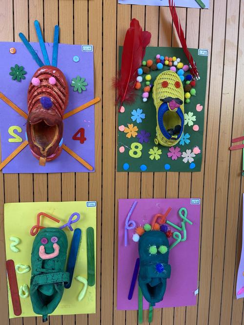 鞋子大变身——长清区实验幼儿园(集团)天一路分园大班手工活动