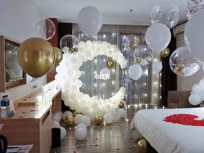 生日酒店布置_生日_酒店_气球_男朋友_房间布置_生日气球布置_家居