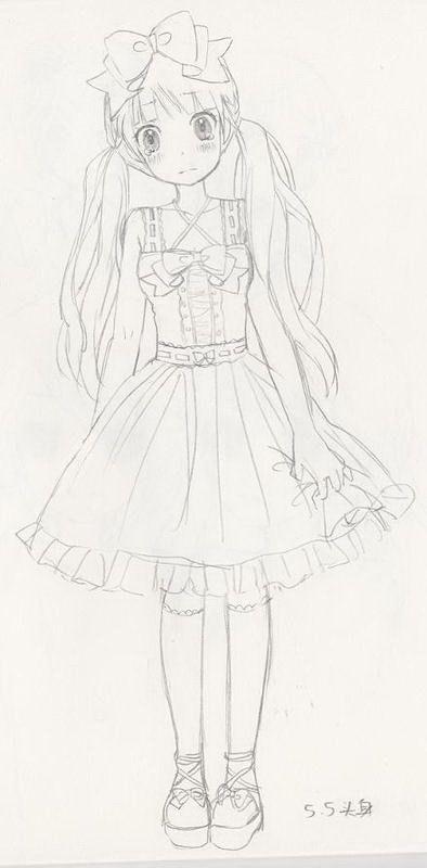 简笔画二次元裙子