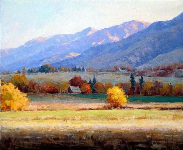 迷人的风景油画醉人的色彩美极了