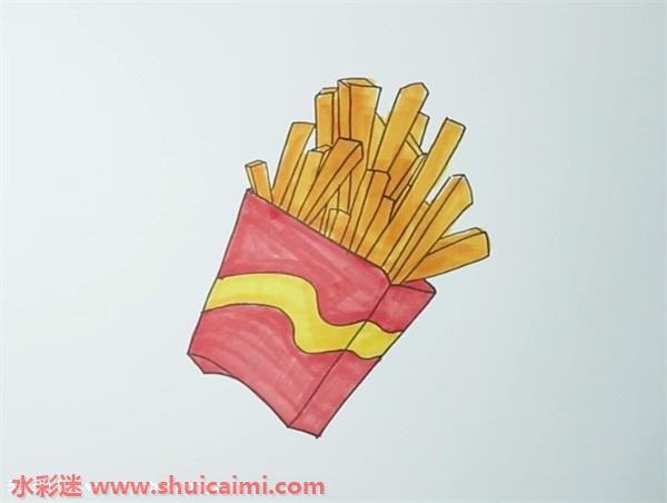薯条怎么画薯条简笔画彩色