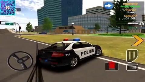 警察驾驶警车城市救援