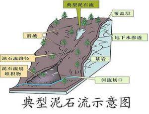 泥石流示意图