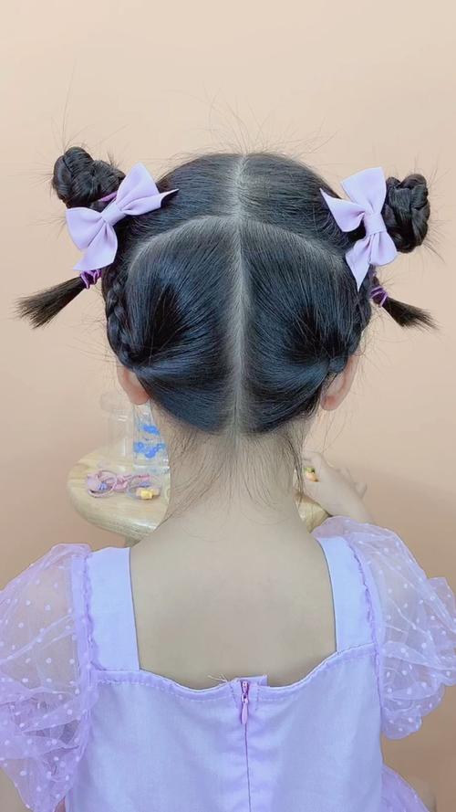 儿童丸子头发型