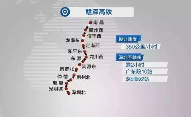 江西一高铁直通深圳设计时速350公里全线14个站