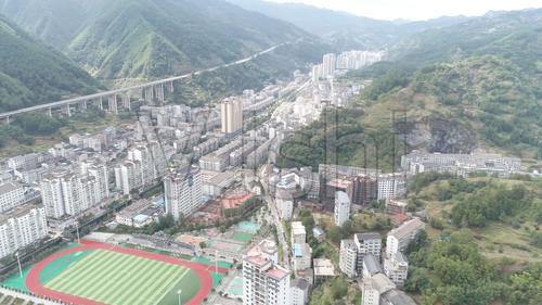 航拍贵州剑河县城