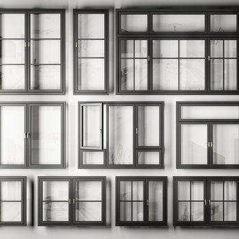 现代铝合金窗户