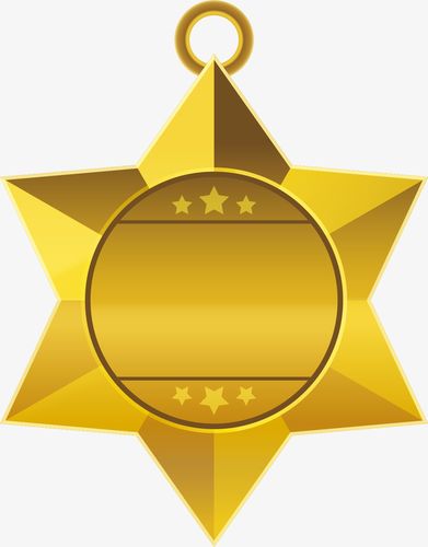 矢量图金色的奖牌