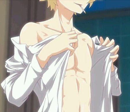 动漫男腹肌头像