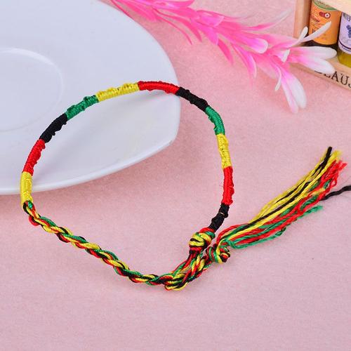 端午节五彩绳五彩线手链批发玉石扣辟邪化煞五彩端午节红绳手链