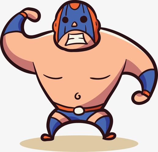 卡通肌肉强壮女孩