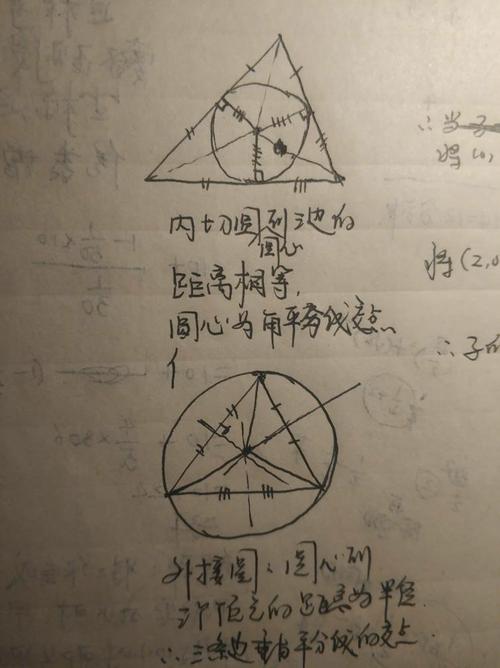 三角形的内切圆外接圆 怎么画 有什么性质吗