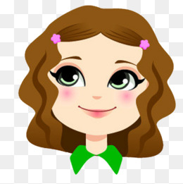 卷发卡通女孩图片头像