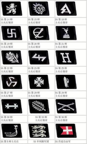 二战德国党卫军军衔标志