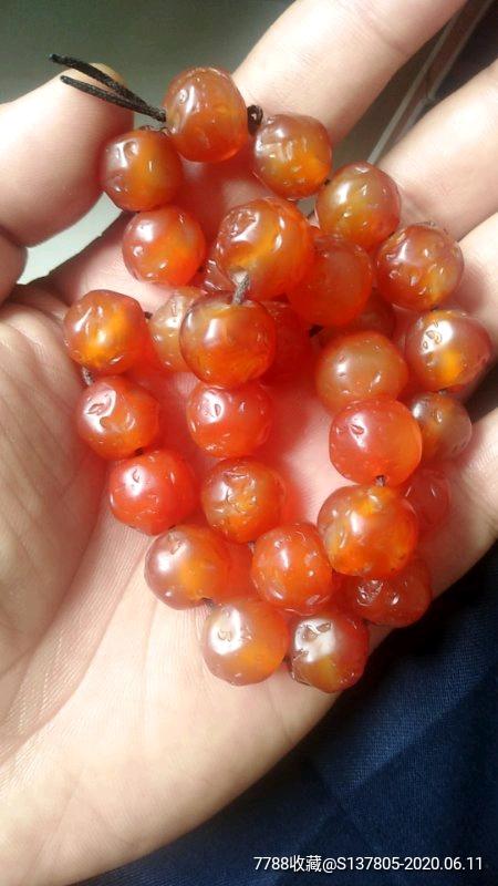 辽代玛瑙珠子30颗辽代玛瑙珠子