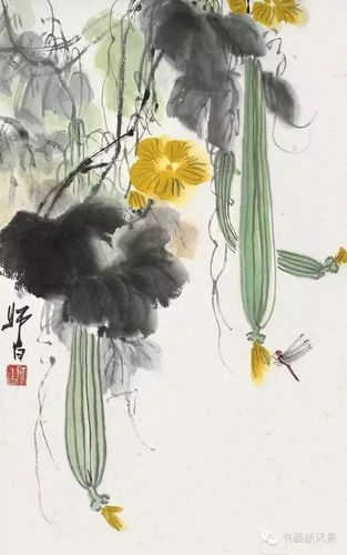 娄师白画丝瓜别有情趣