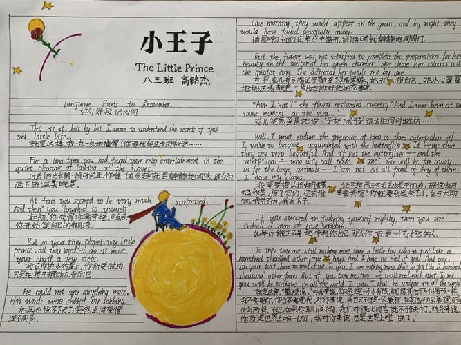 让青春无价 《小王子》双语手抄报带郑州学子"品味人生"