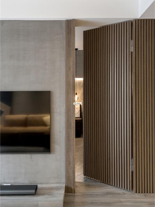 格栅隐形门_简约风_实木_户型_现代简约隐形门_家居家装_装修