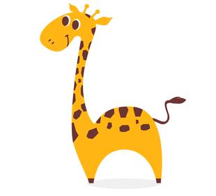 简笔画动漫长颈鹿