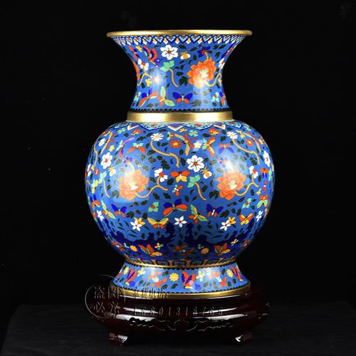 正宗北京景泰蓝花瓶15寸天磊传统手工掐丝珐琅景泰蓝
