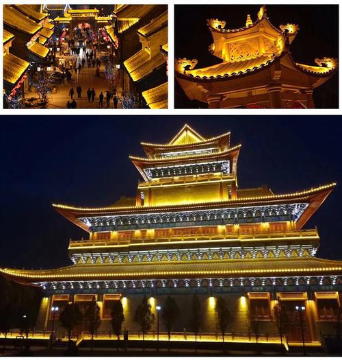 光6w古建筑瓦片房顶屋顶古楼凉亭瓦面寺庙仿古屋顶投射灯亮化工程灯具