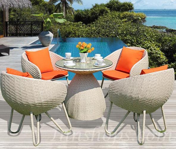户外家俱 仿藤桌椅套装