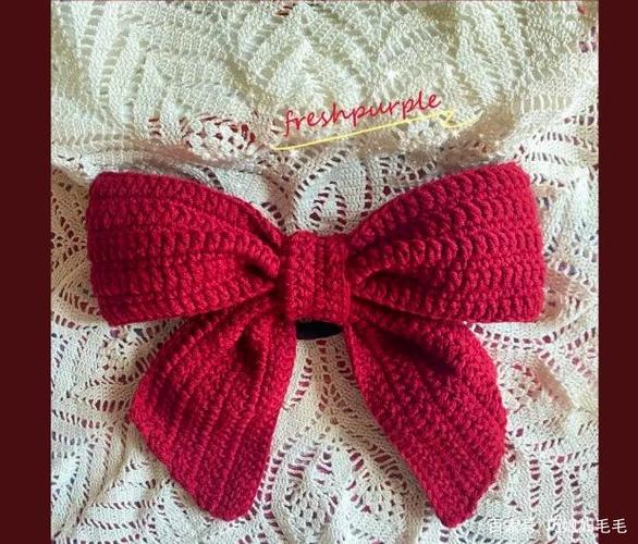 钩针手工创意图解:2款好看的大蝴蝶结教程,超简单适合新手