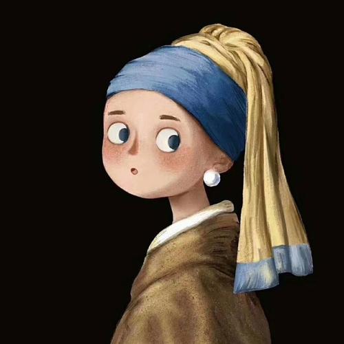 带珍珠耳环的少女