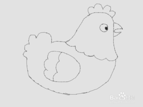 简笔画孵蛋的母鸡是怎么画的