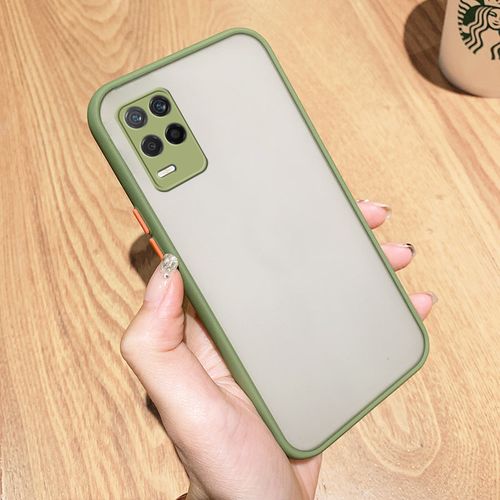 opporealmeQ3,opporealmeq3pro 绿赐opporealmeq3(5g)手机壳撞色肤感q3pro纯色简约保护套realmeq3i防