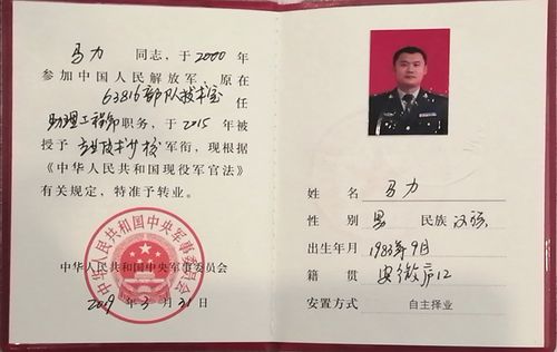马力退伍证
