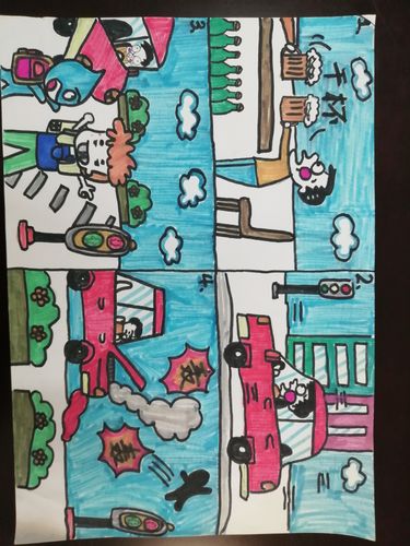 绘画作品:酒驾(法治文化作品)