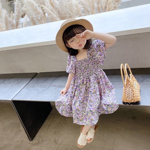 购客女童连衣裙2020新款 夏装 儿童公主裙小女孩洋气夏季女宝宝碎花