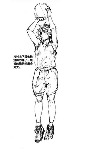 绘画教程打篮球滴女生