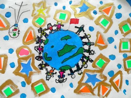 和谐大家庭/少儿绘画作品/儿童画/网络美术馆_中国