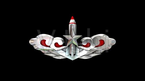 【4k】火箭军标志循环01_3840x2160_高清视频素材下载