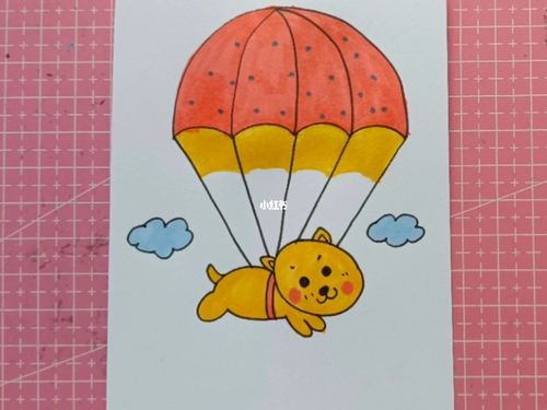 降落伞简笔画的画法,一起来画啊_简笔画_文化_绘画