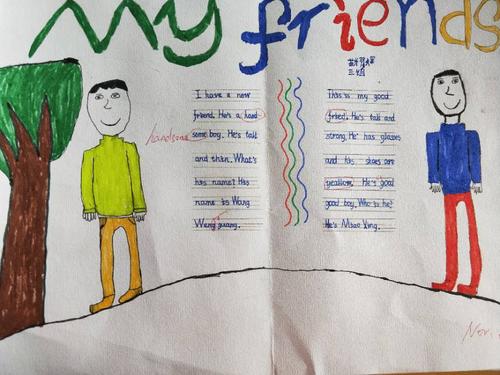 四(1)班第1期英语手抄报 《my friend》