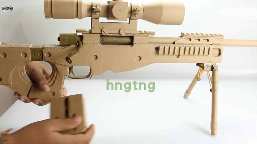 图纸视频纸板枪瓦楞纸diy手工机械可发射kar98k狙击枪
