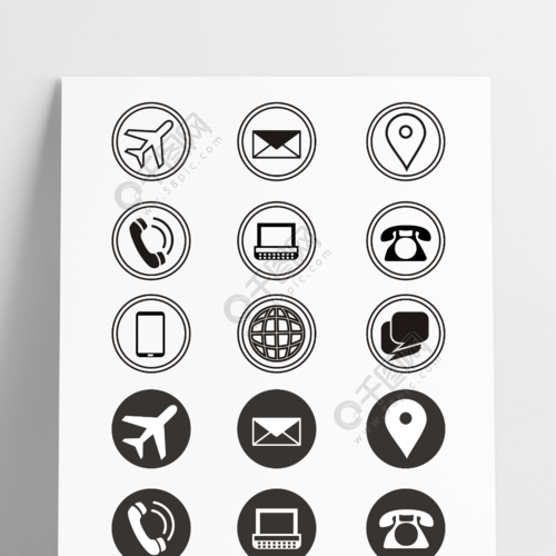 矢量名片专用电话地址邮箱icon小图标