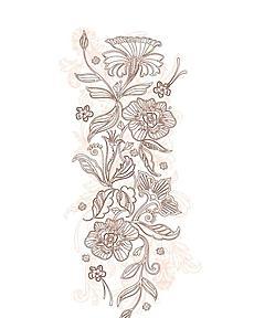 时尚服装绣花图案设计图片