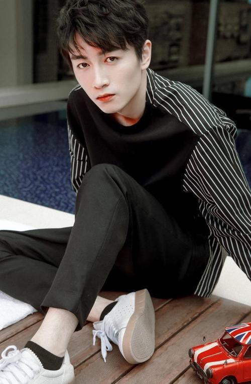 凌乱的头发搭配小性感的胡子痞帅的陈晓帅气的很低调