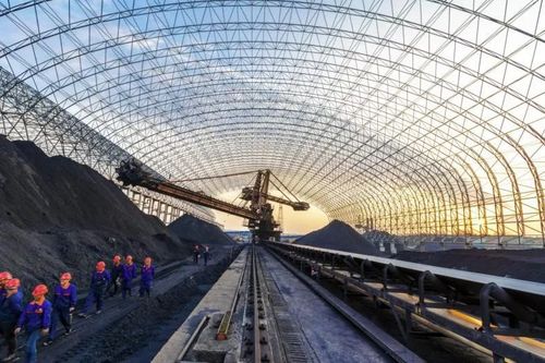 湘钢煤场大棚.摄影/胡志诚