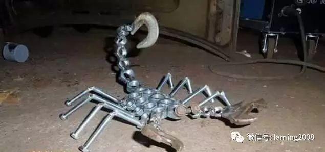 牛人将废旧零件改成一件件精美工艺品,感受机械之美!