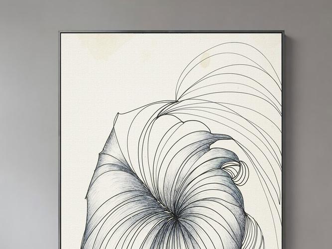 现代简约抽象线条装饰画