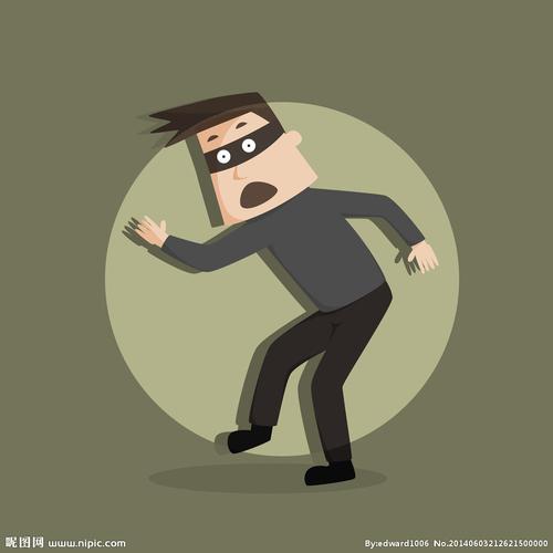 盗贼小偷坏蛋矢量图__卡通设计_广告设计_矢量图库_昵