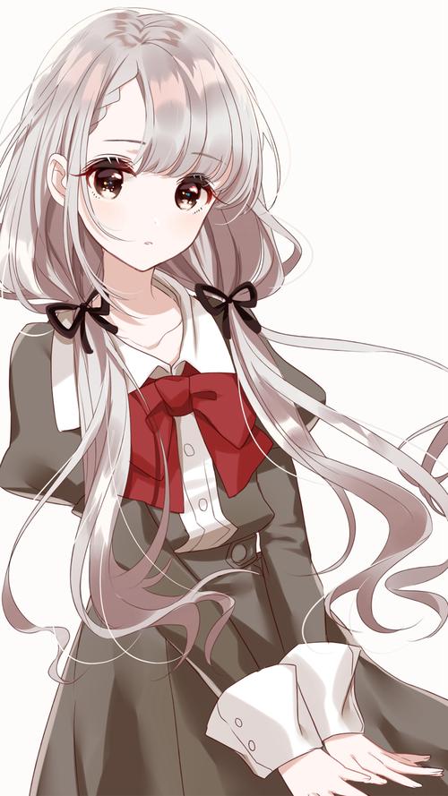 人均白毛控动漫美女手机壁纸